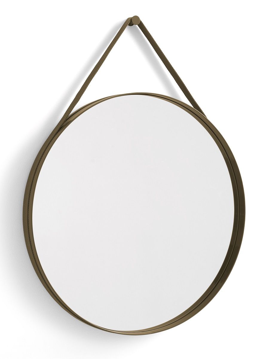Strap Mirror No 2 Wandspiegel Ø70 cm Hay Hellbraun