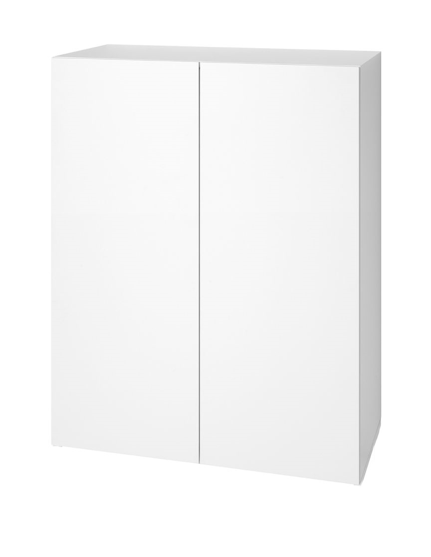 Weißes Urban Sideboard von Schönbuch mit zwei Türen, modernes Möbelstück für Wohnzimmer und Büro.