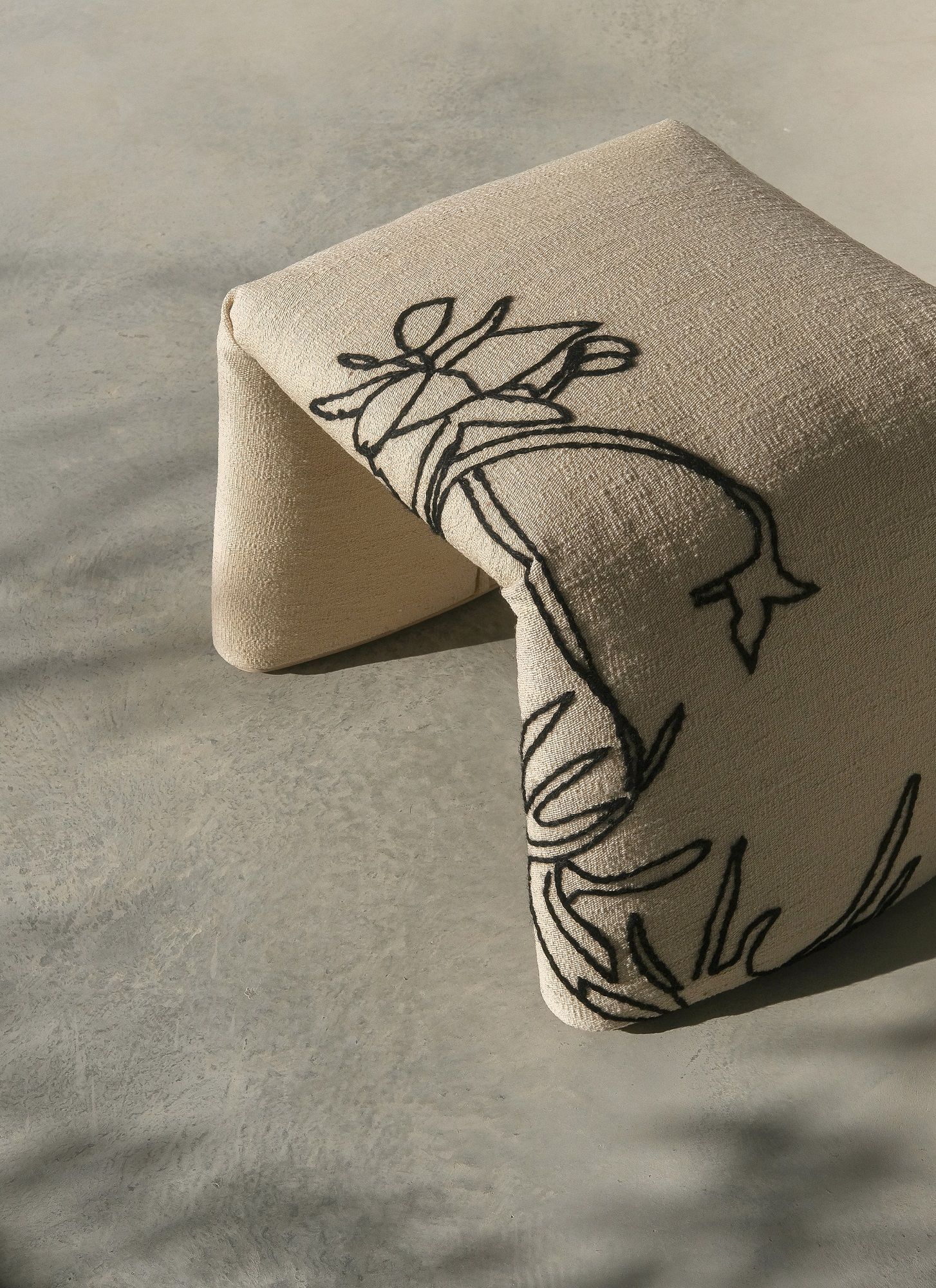 Folded Patterns Flower Bench Bank Nanimarquina