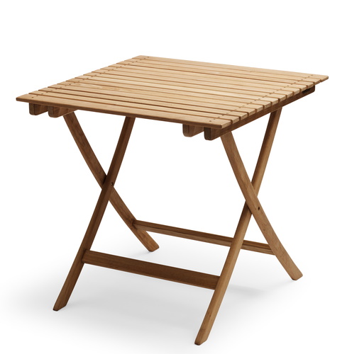 Quadratischer Selandia Beistelltisch aus Teakholz von Skagerak by Fritz Hansen für den Outdoor-Bereich.