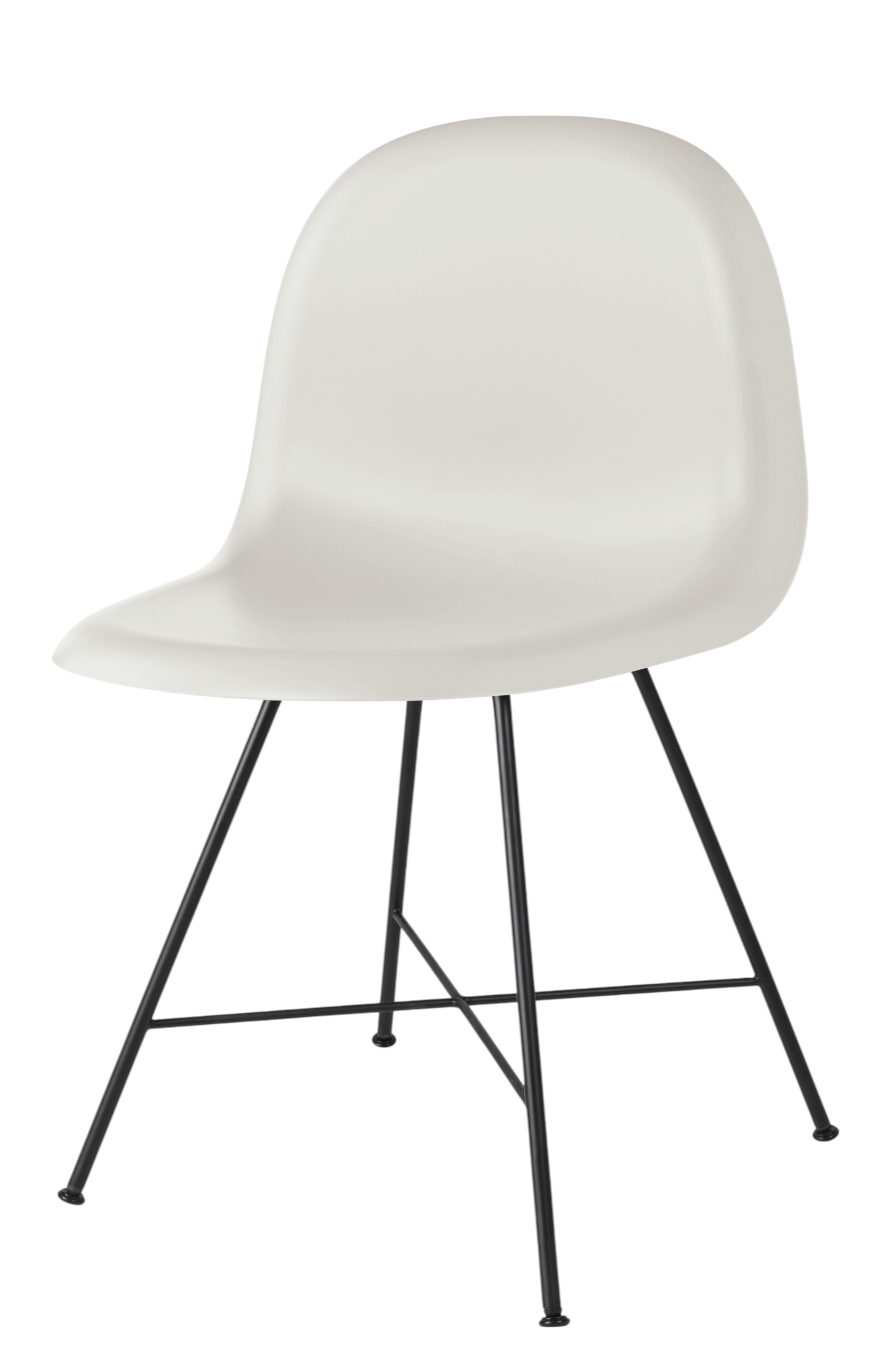 3D Esszimmerstuhl Kunststoff Alabaster White - Filzgleiter Gubi