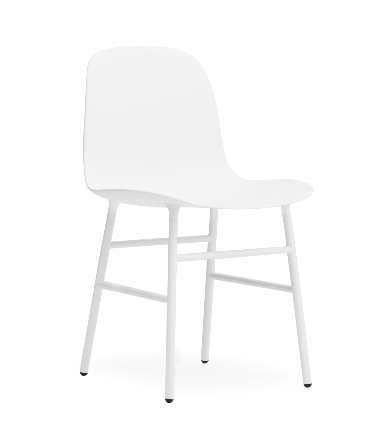 Weißer Form Chair Stuhl von Normann Copenhagen, moderner Designstuhl für Esszimmer und Wohnbereich.