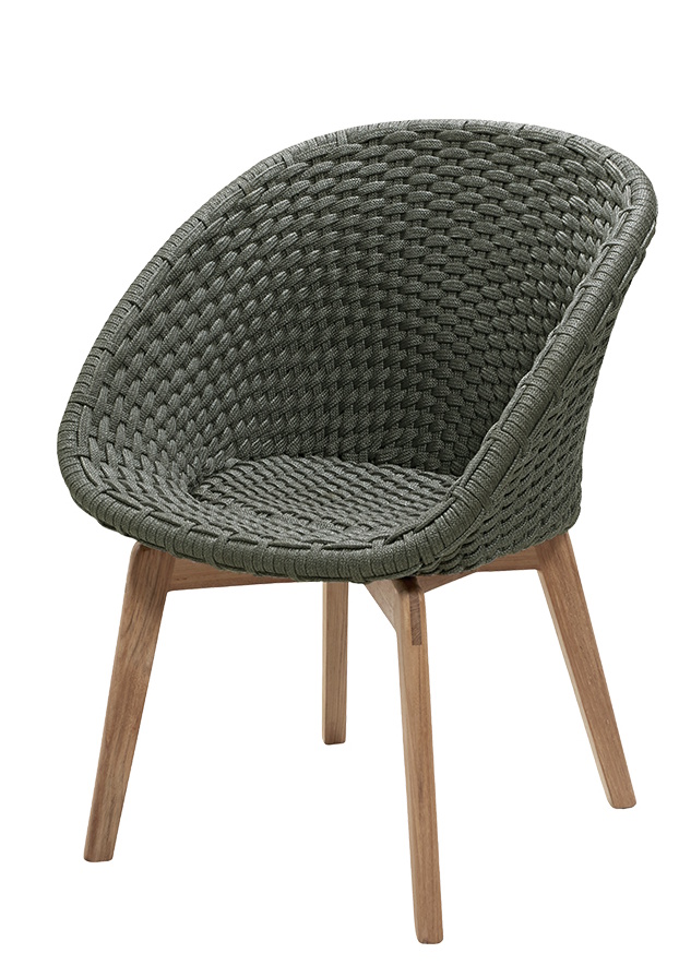 Peacock Outdoor Sessel Rope Cane-Line Dunkelgrün