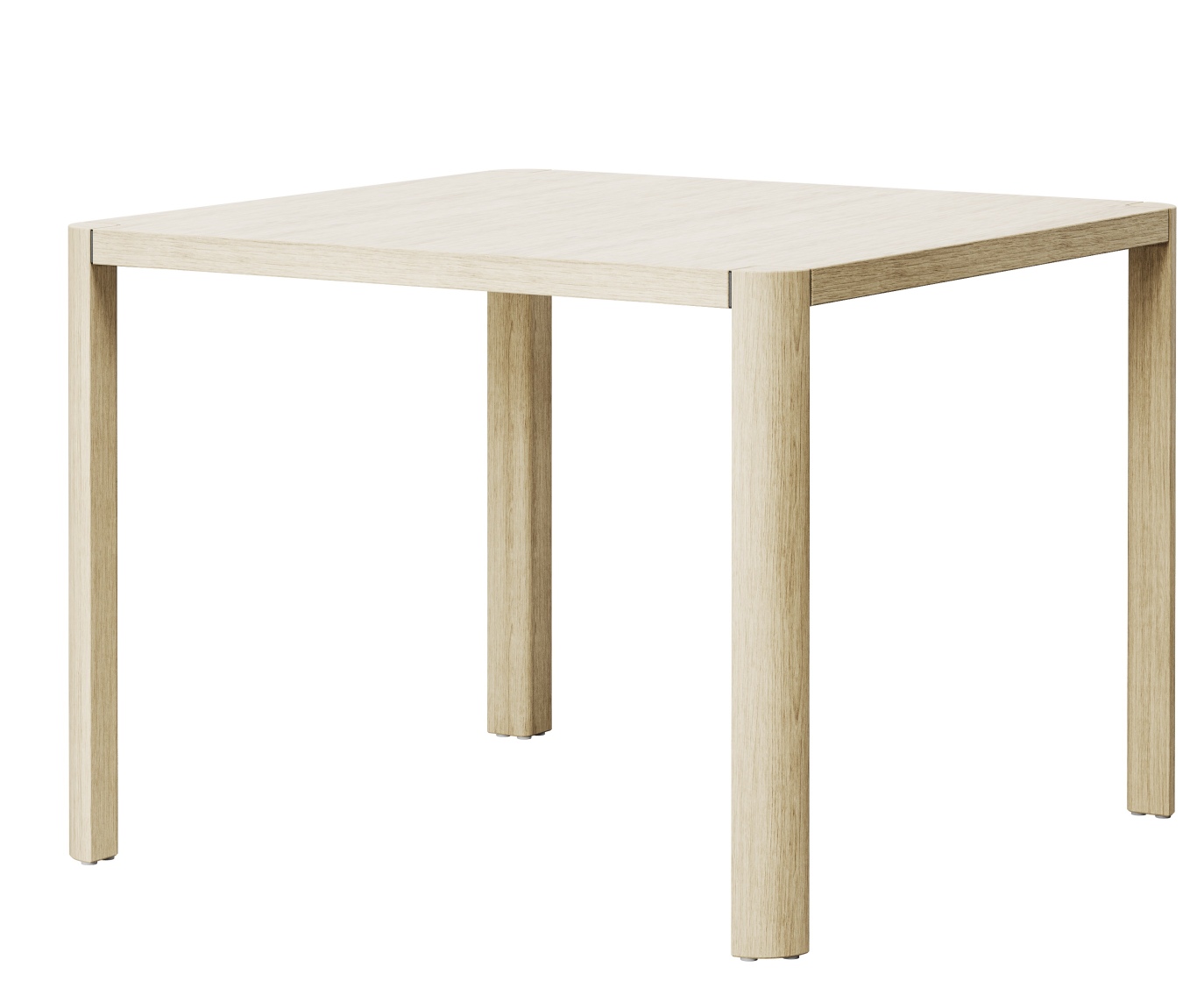 Quadratischer Thonet Esstisch 1140 aus hellem Holz, minimalistisches Design für Esszimmer und Küche.