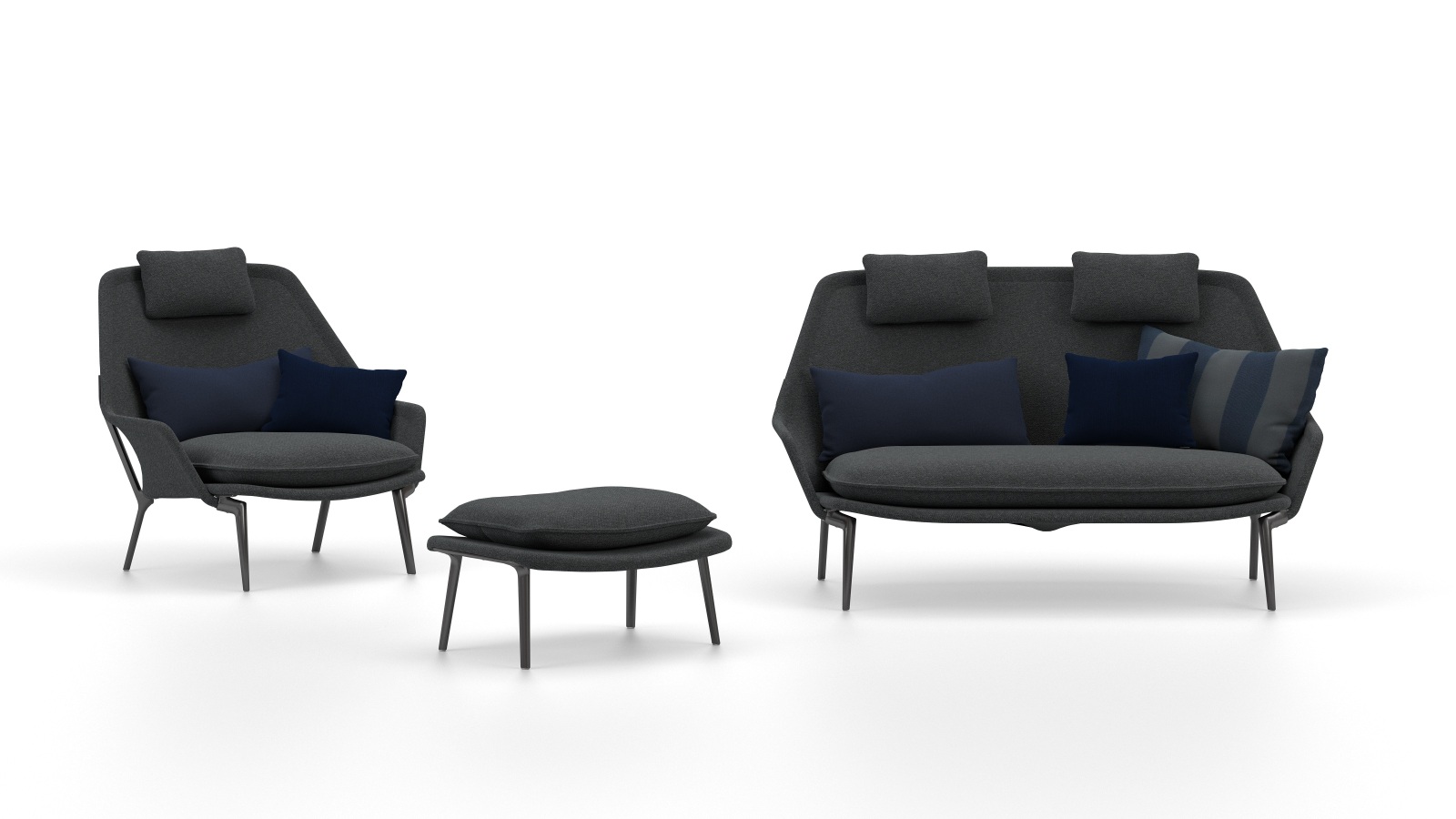 Slow Chair Ottoman Stoff Vitra