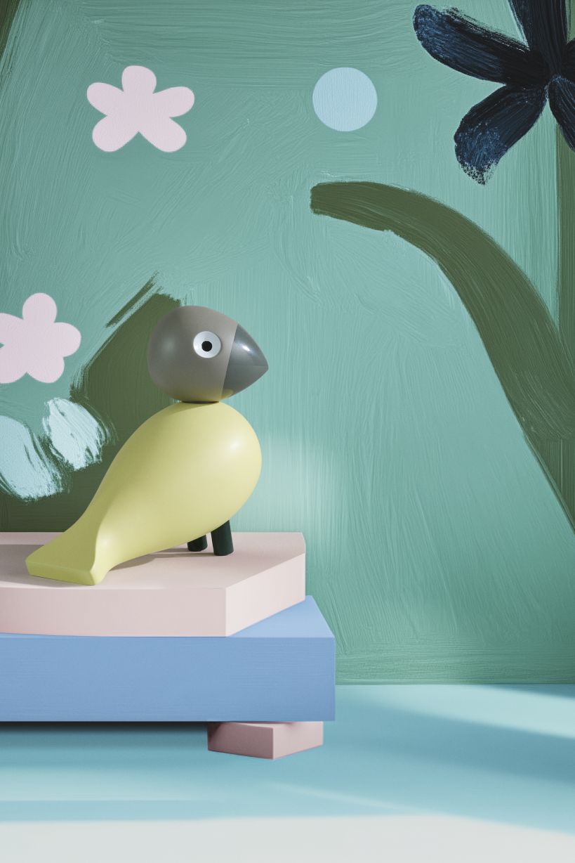 Year Bird Bella 2025 H12.5 cm beige/grau Kay Bojesen