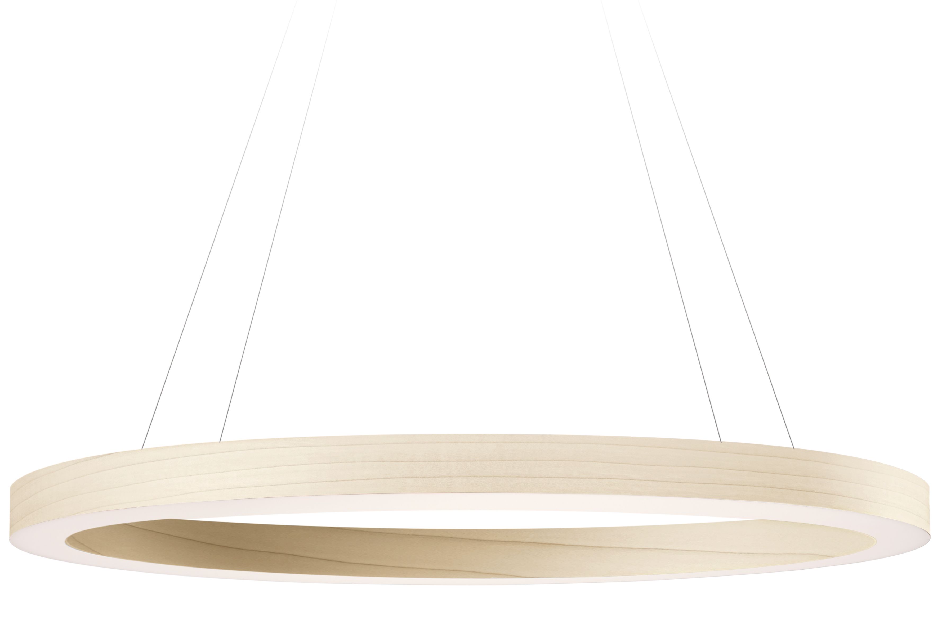 Oh!-Line Pendelleuchte von LZF Lamps, runde Hängelampe aus Holzfurnier, modernes Design.