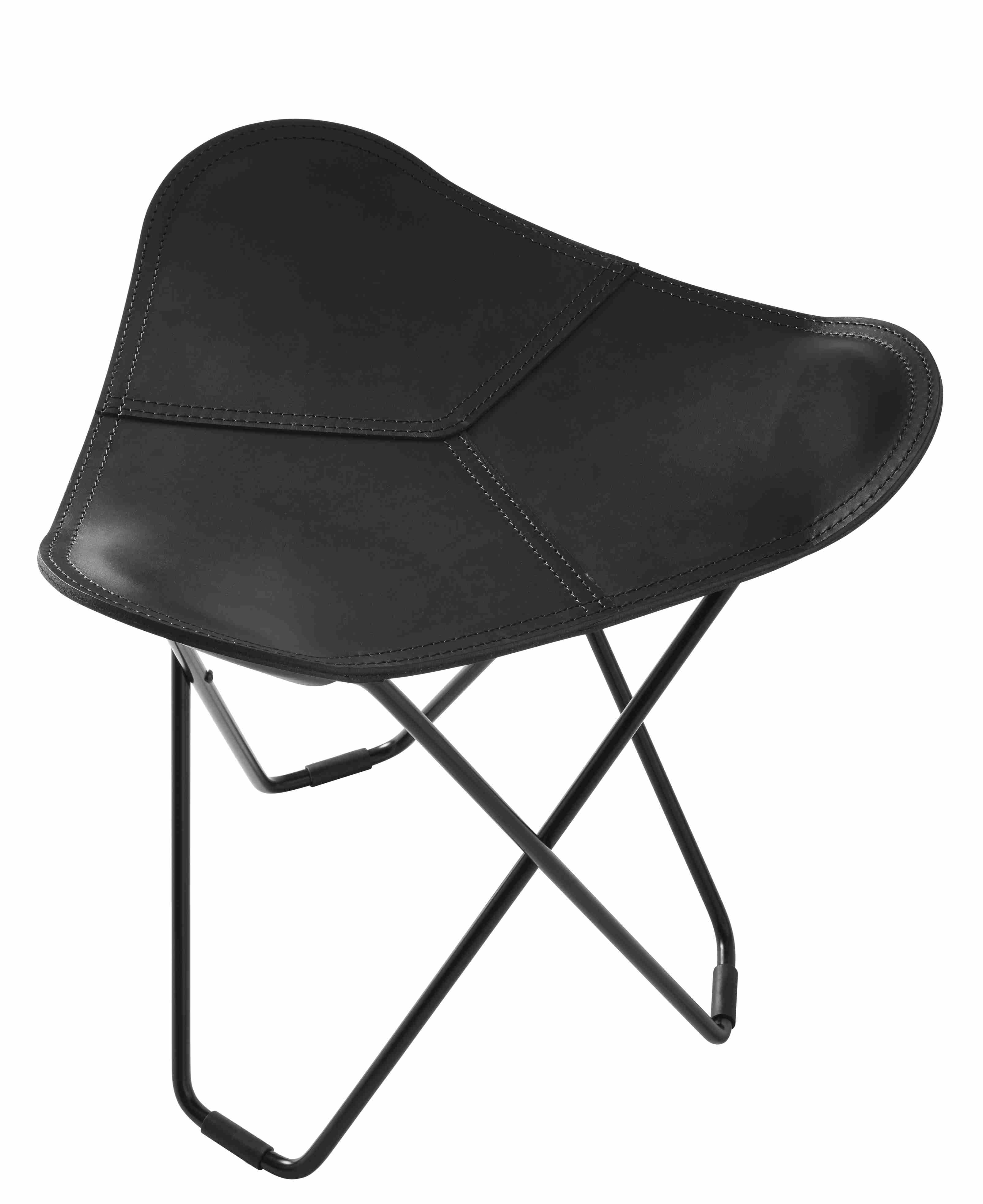 Pampa Flying Goose Hocker Cuero Schwarz - Leder Schwarz