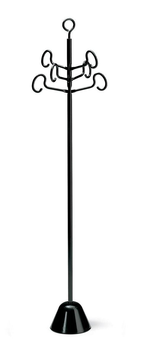 Schwarzer Servomanto Kleiderständer von Zanotta: Moderner Garderobenständer mit mehreren Aufhängemöglichkeiten für Jacken und Mäntel.
