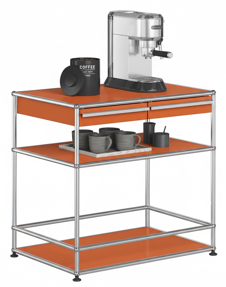 Bartisch USM Haller Reinorange