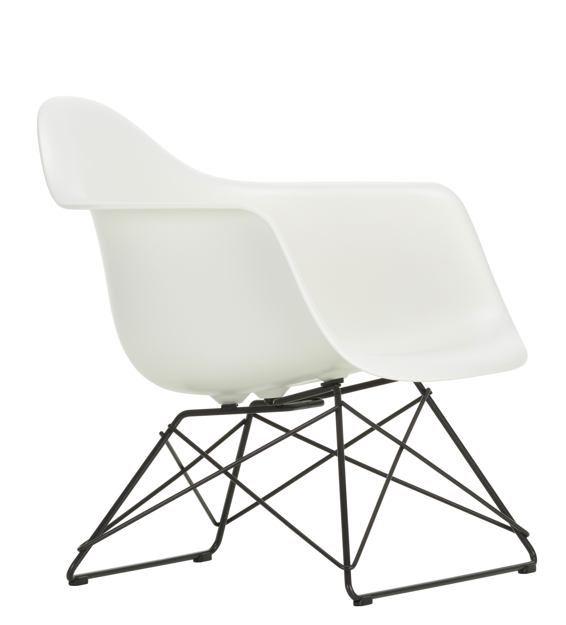 Eames Plastic Arm Chair DAW Stuhl Vitra Esche - Tiefschwarz