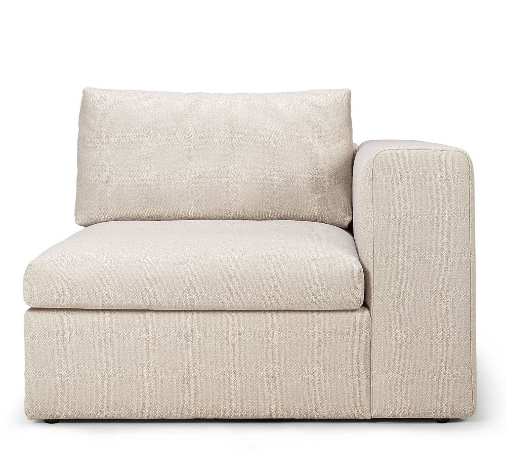 Mellow Sofa in Off White Eco Stoff mit linker Armlehne von Ethnicraft.