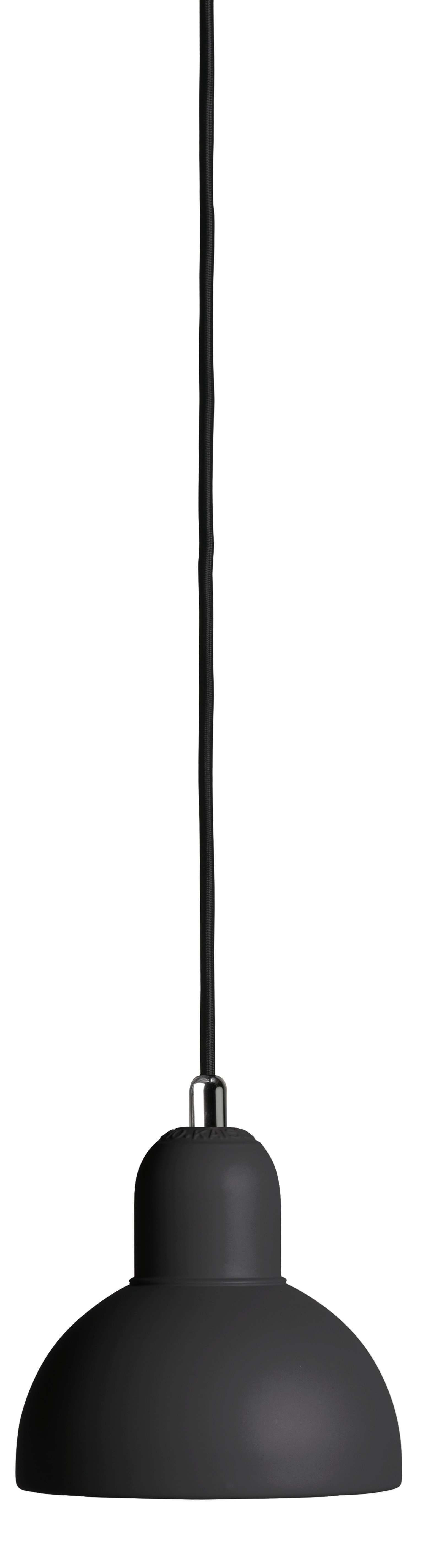 Nahaufnahme der Fritz Hansen Pendelleuchte 6722-P in Schwarz matt, modernes Design.