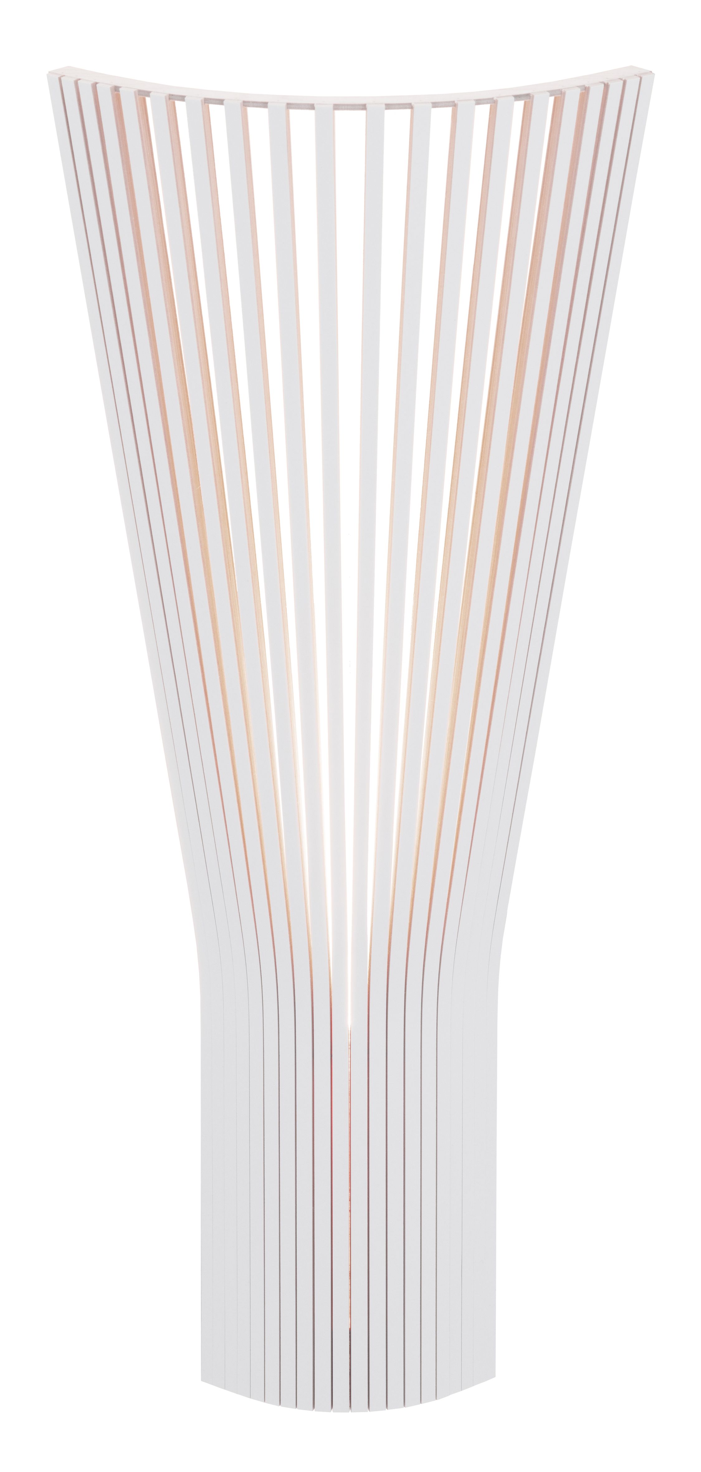 Secto Design 4236 Eckleuchte in Birke weiß laminiert, moderne Holzleuchte für die Wand.