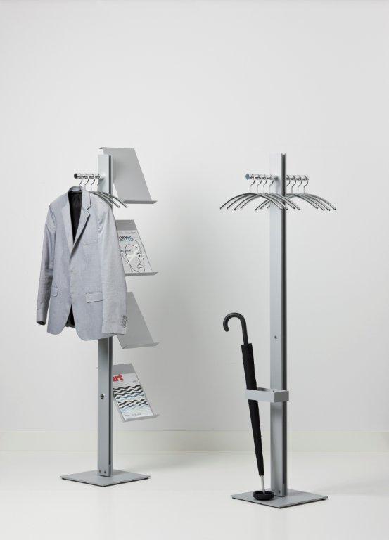 Standfree B Garderobenständer mit Prospektablagen Cascando