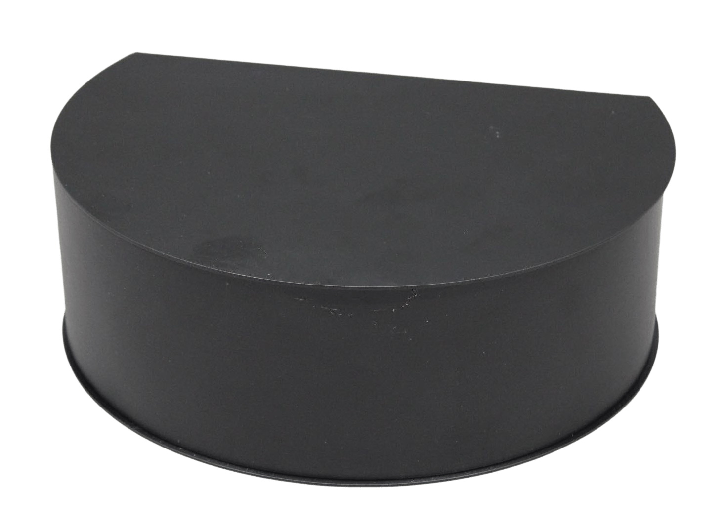 Wallie Wandschublade von Woud, schwarzes Wandregal als Mängelexemplar, halbrunde Form für die Wandmontage.