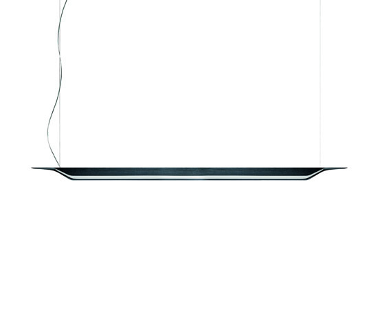 Foscarini Troag Media LED Hängeleuchte, moderne Pendelleuchte in Schwarz mit indirekter Beleuchtung.