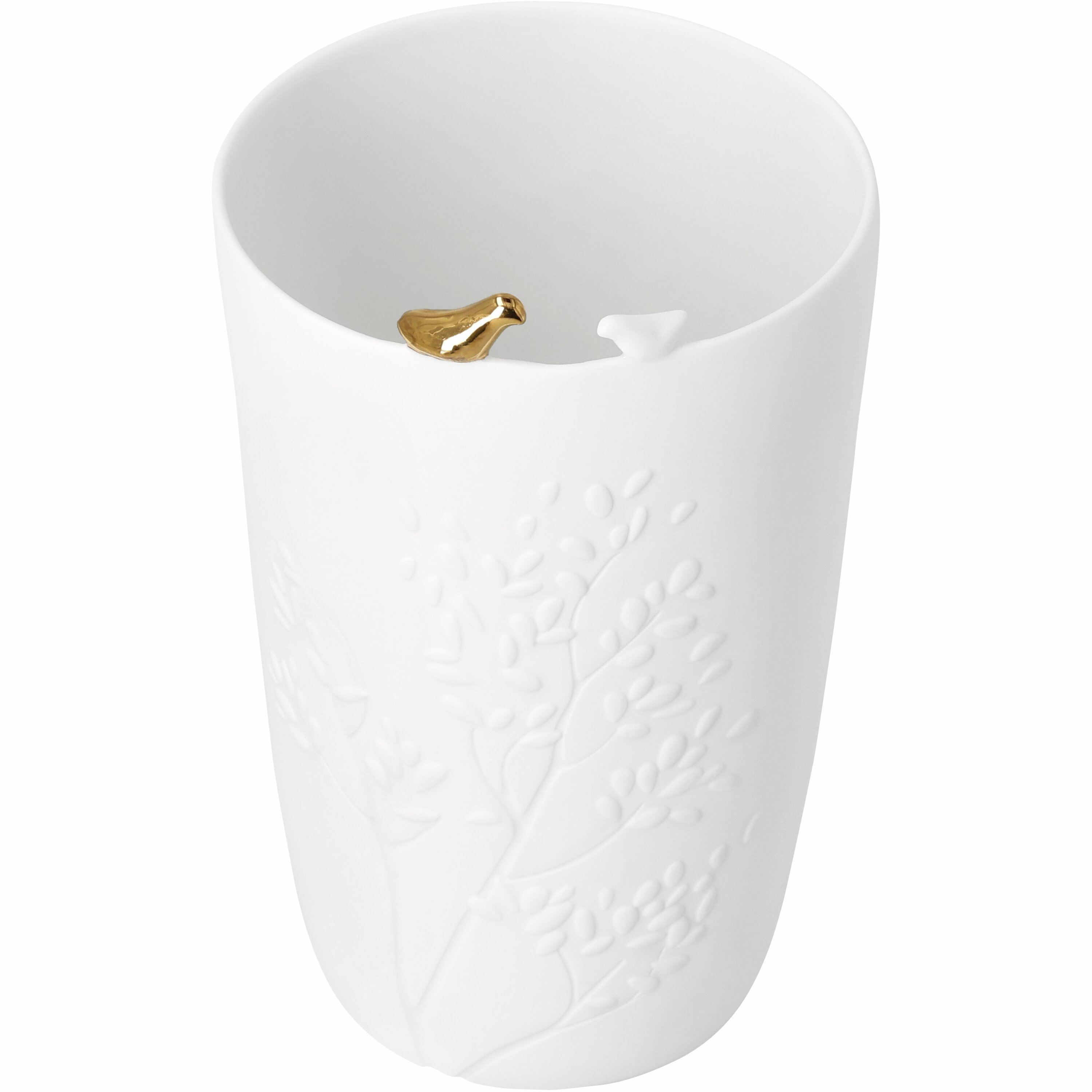Porzellangeschichten Vase Vogelpaar Räder