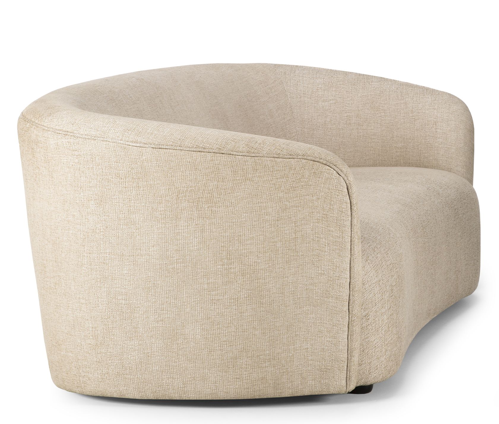 Ellipse Sofa 3-Sitzer von Ethnicraft in Haferflocken-Bezug, modernes Design für Wohnzimmer.