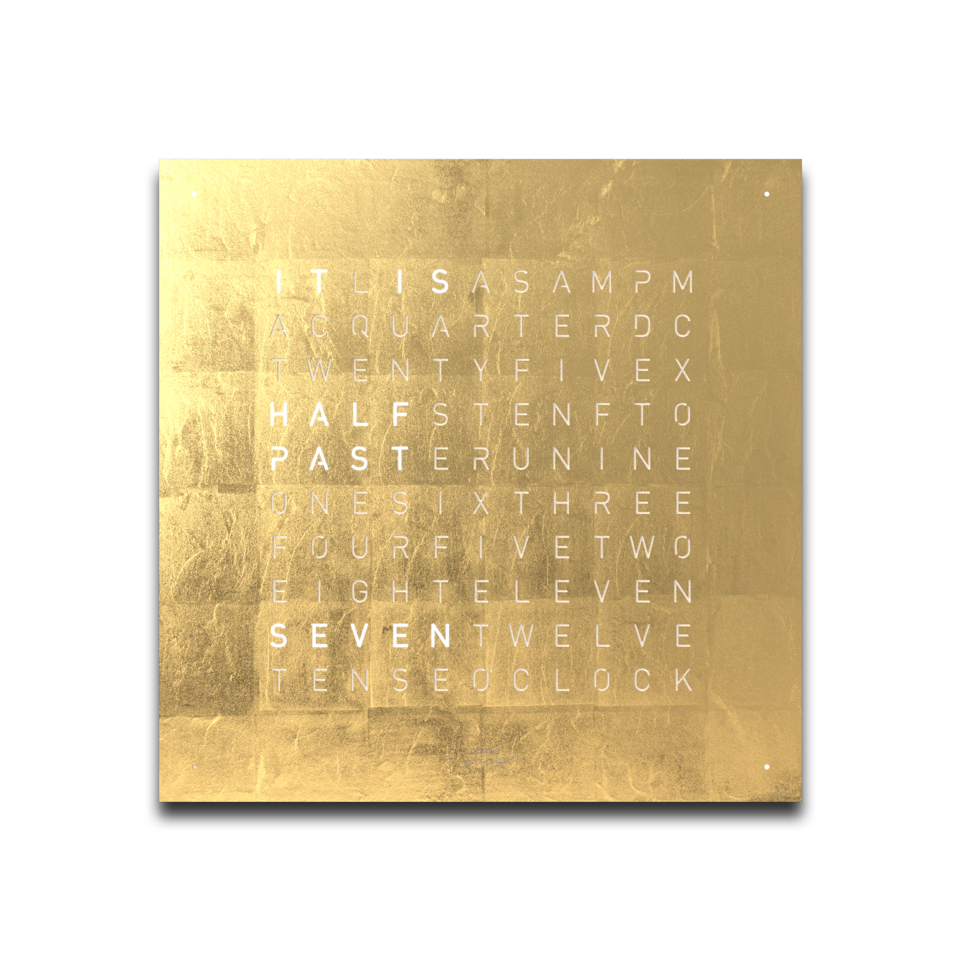 Frontcover für Earth 45 Wanduhr / Zeitobjekt Englisch QLOCKTWO