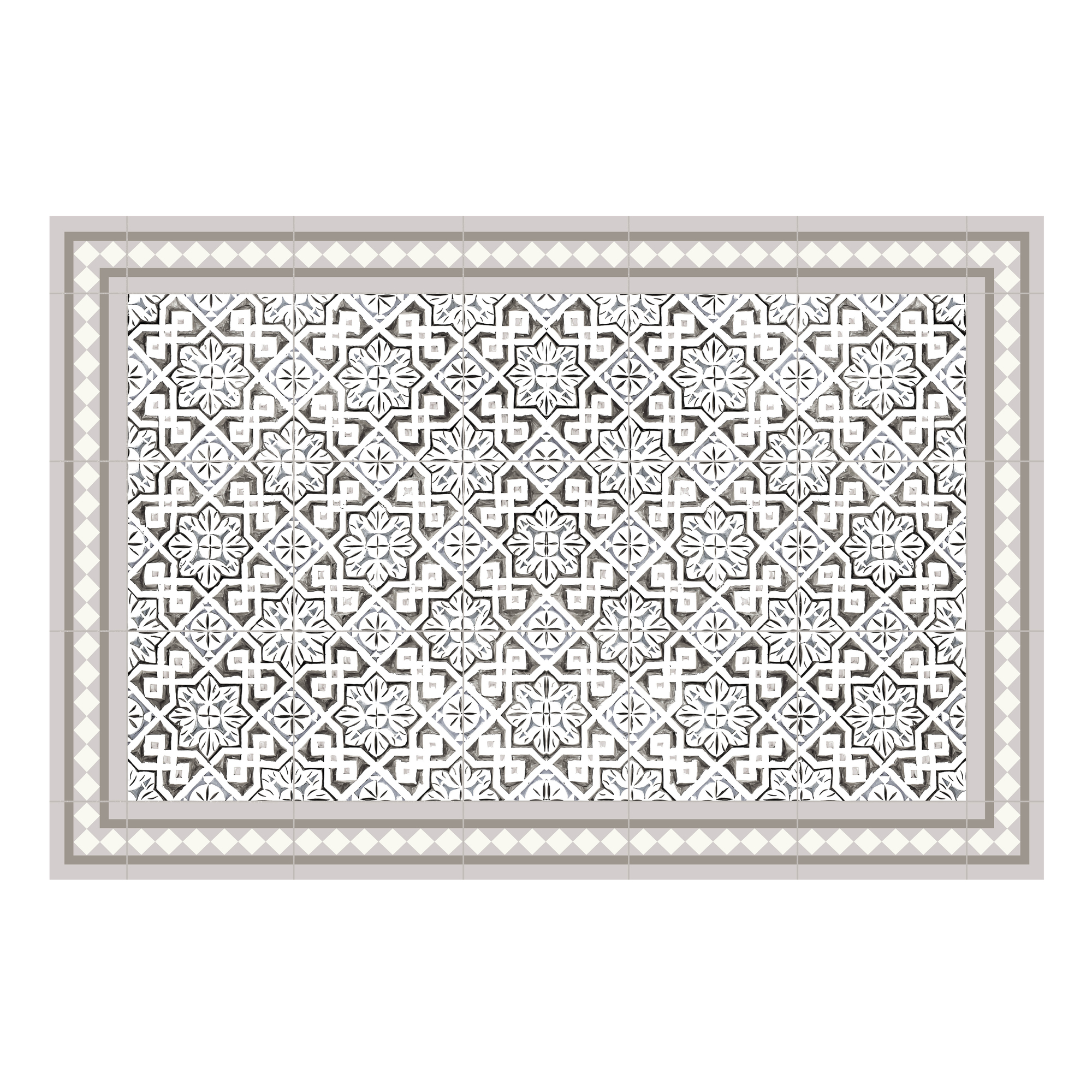 Matteo Vinyl Teppich Tiles Marrocan beige Contento EINZELSTÜCK