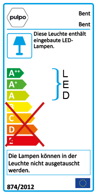 Bent Two Stehleuchte Transparent/ Schwarz mit fest verbauter LED 1600lm Pulpo