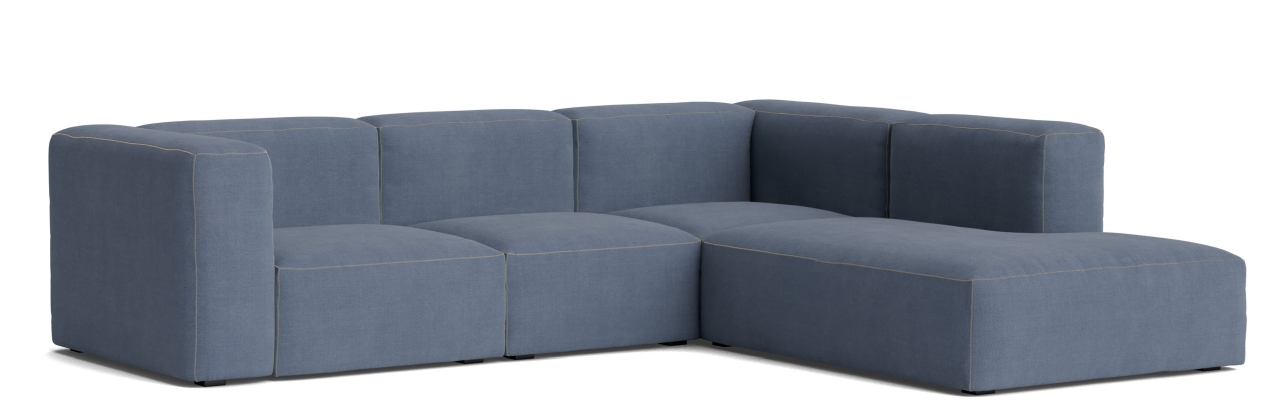 Mags Soft Sofa Corner Combination 2 Armlehne rechts Hay Stoff Linara 198 mit Beige Stich