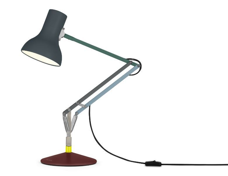 Anglepoise Type 75 Mini Paul Smith Edition 4 Tischleuchte mit mehrfarbigem Design und flexiblem Arm.