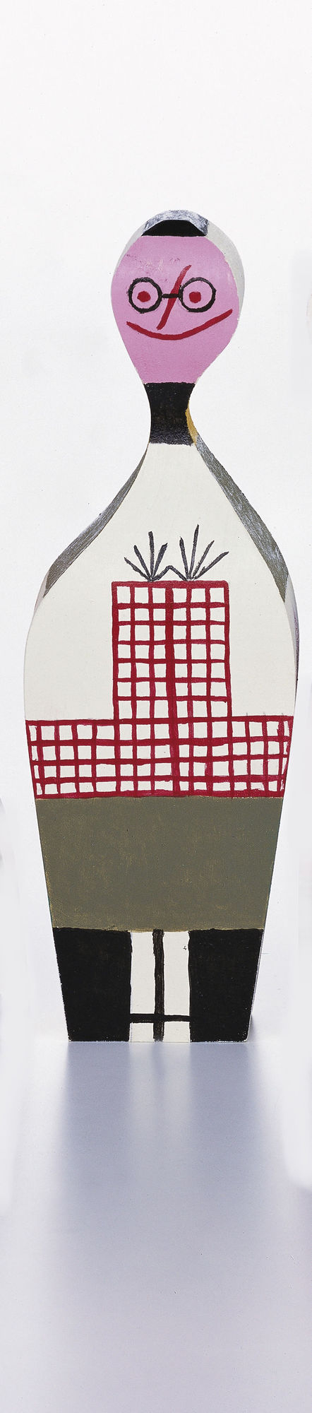 Vitra Wooden Doll No. 8, handbemalte Holzfigur, dekoratives Designobjekt für Wohnzimmer und Kinderzimmer.