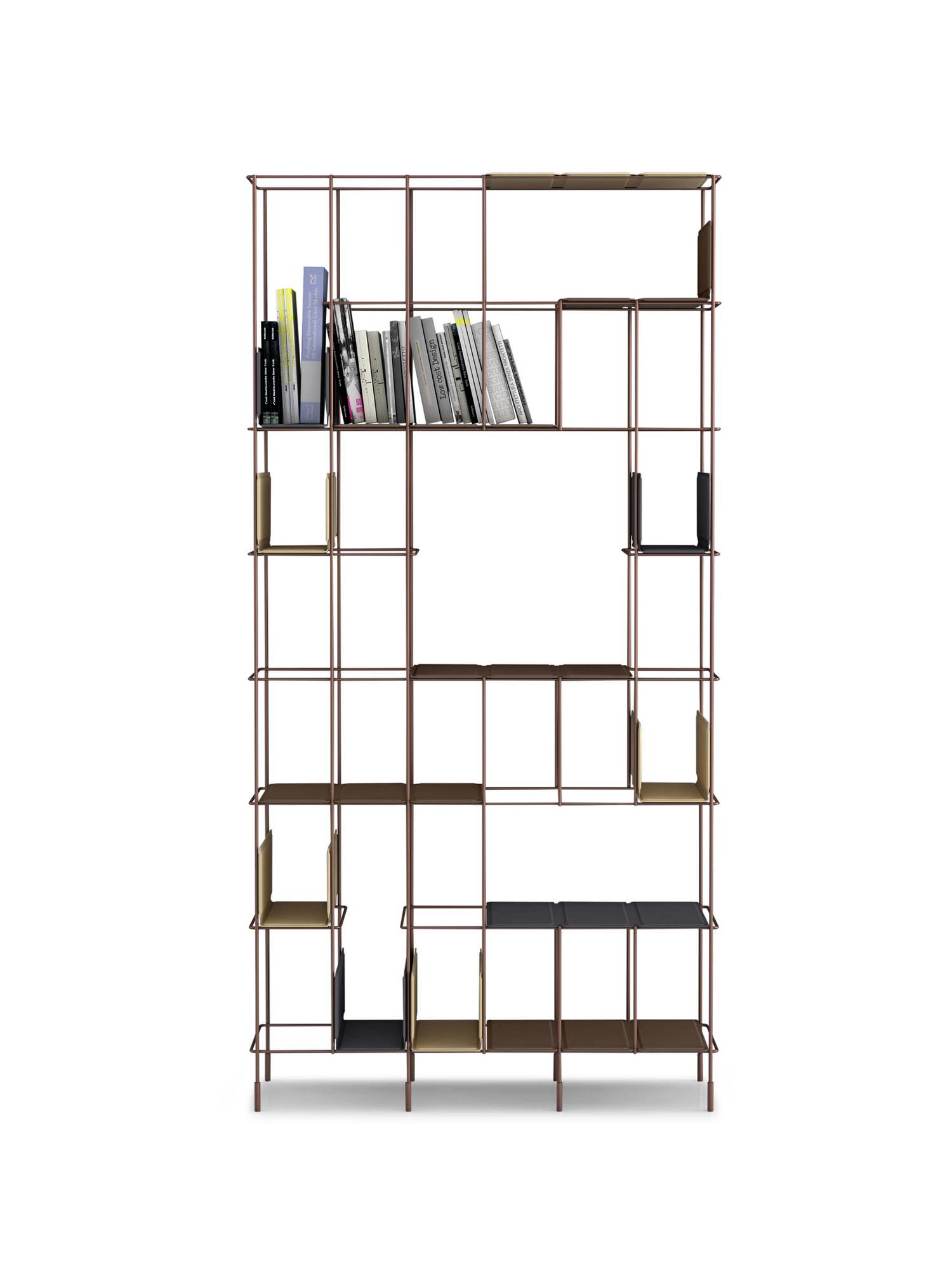 Network Bücherregal von Casamania Horm, modernes Design Bücherregal aus Metall mit Büchern.