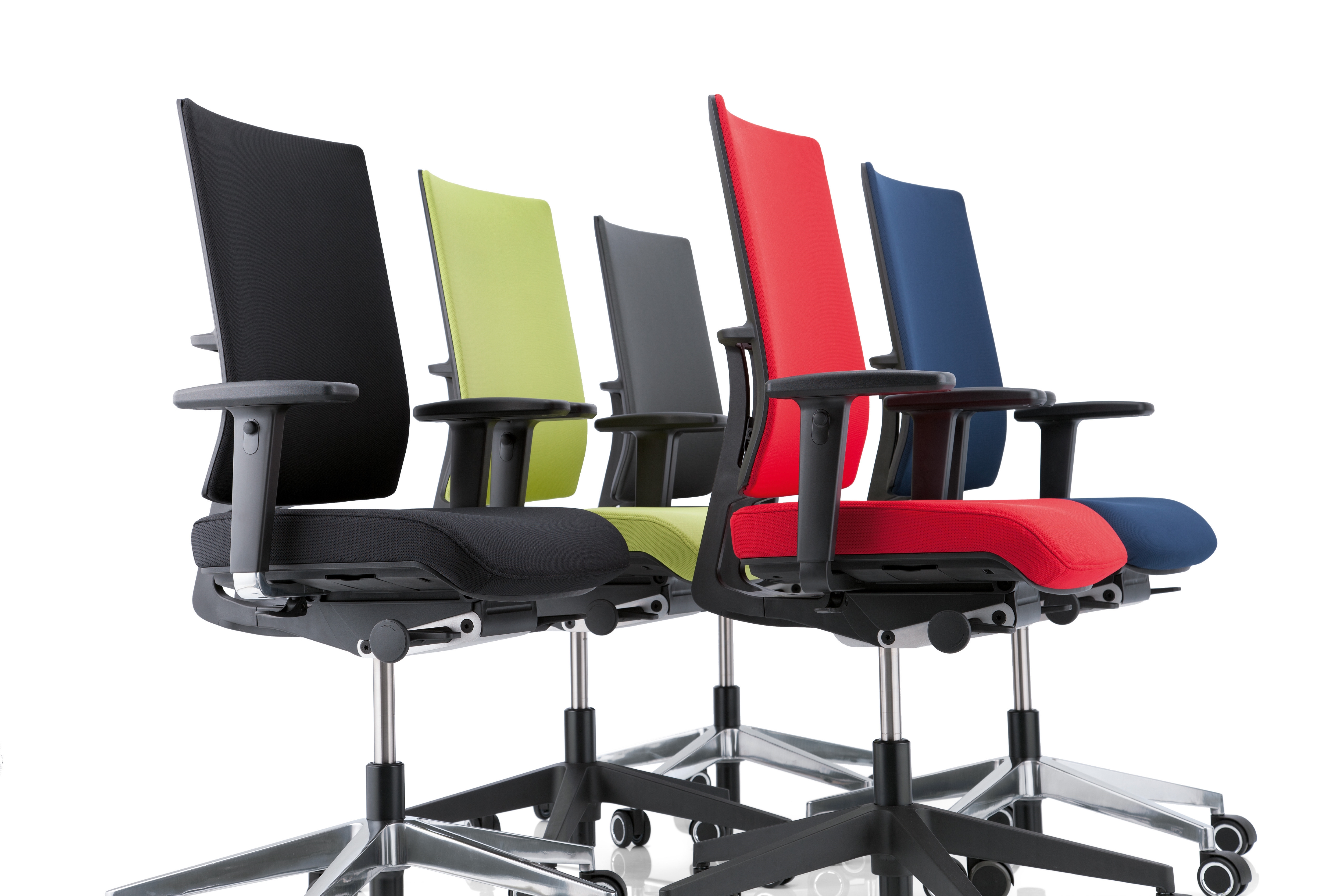 Anteo Bürostühle: Ergonomischer Drehstuhl von Köhl in Schwarz, Grün, Grau, Rot und Blau.