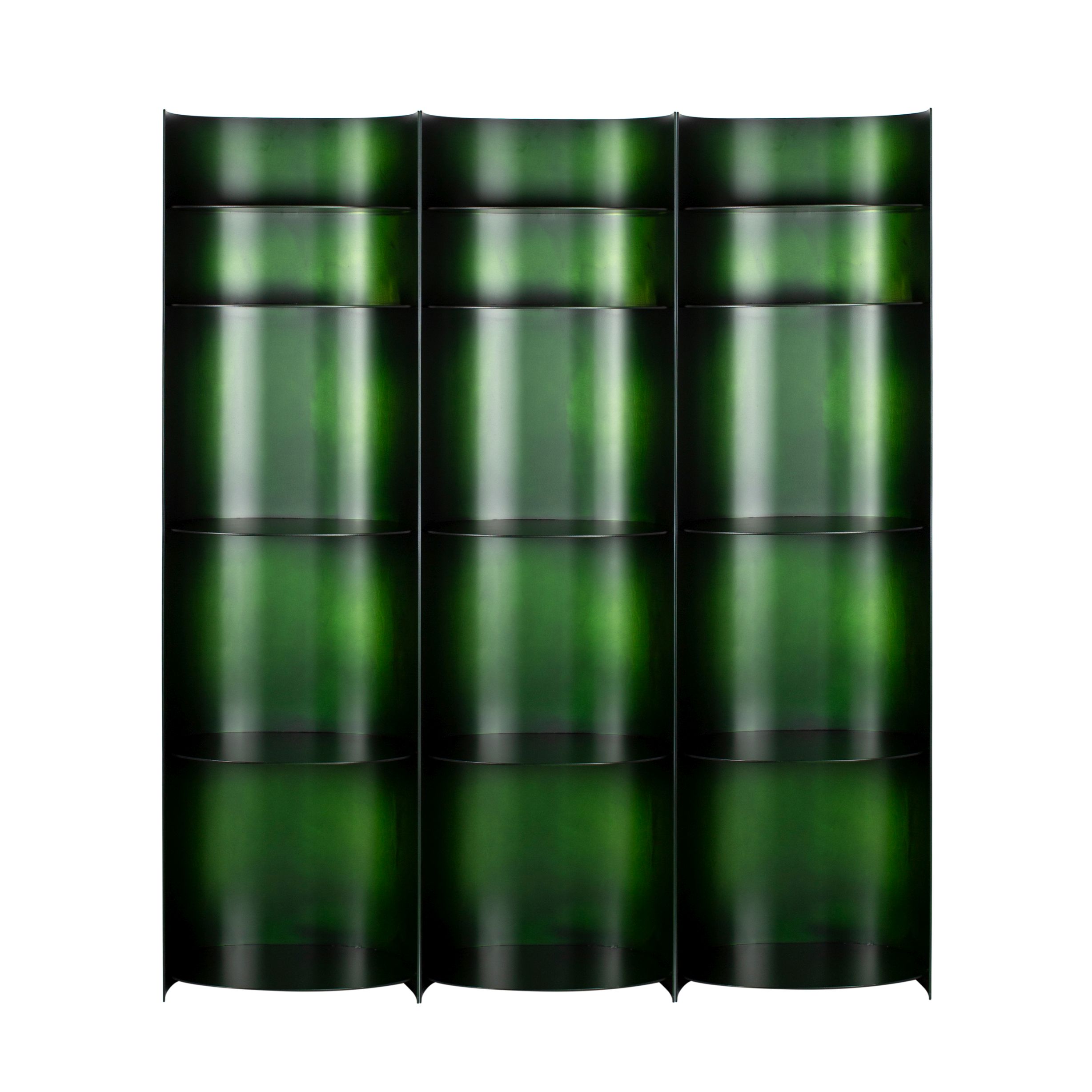 Como Regal Raumteiler in Grün: Moderner Paravent für Wohnzimmer und Büro.