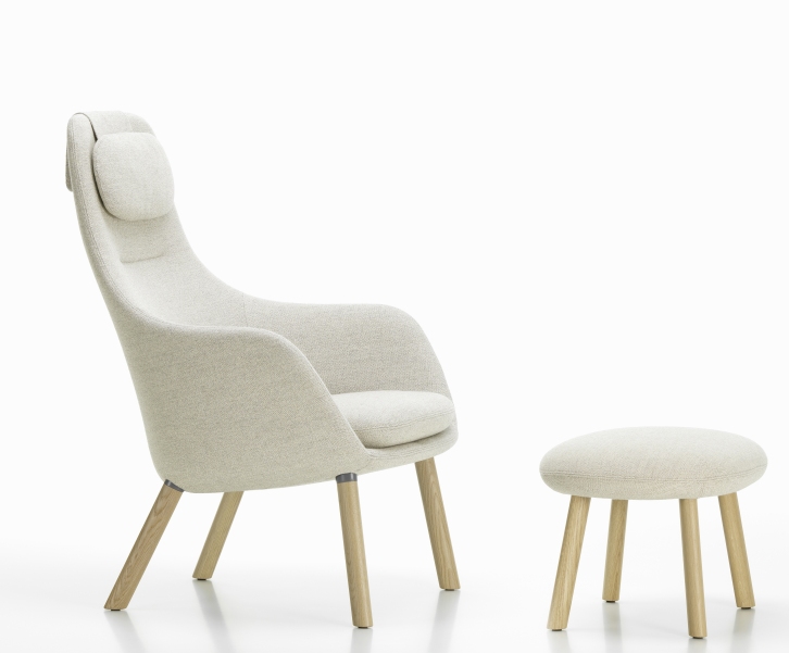 Hal Lounge Chair Sessel + Ottoman Sitzkissen lose Vitra