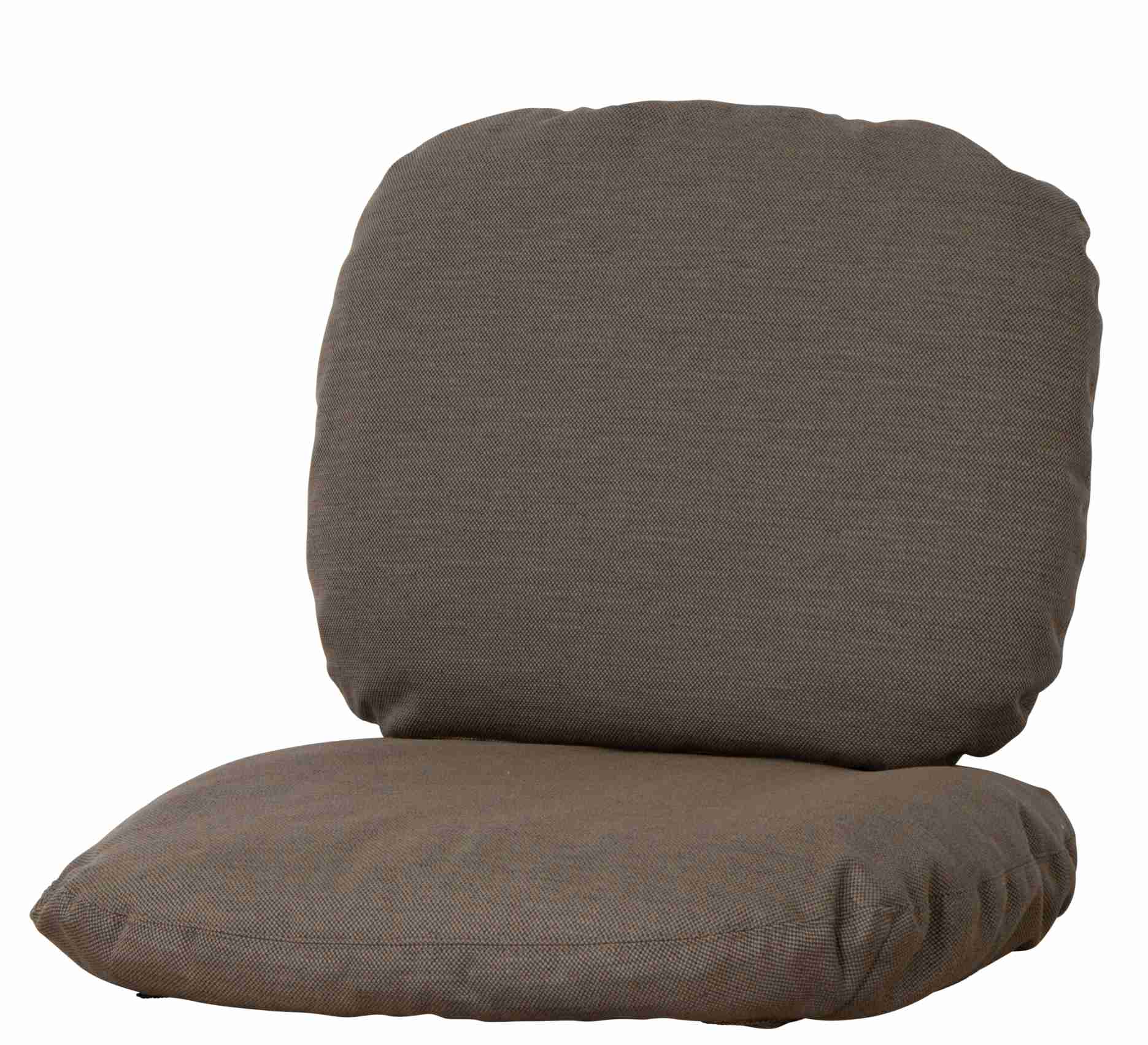 Taupefarbenes Sitz- und Rückenkissen für Cane-Line Hive Sessel, ideal für Outdoor-Möbel und bequemes Sitzen.