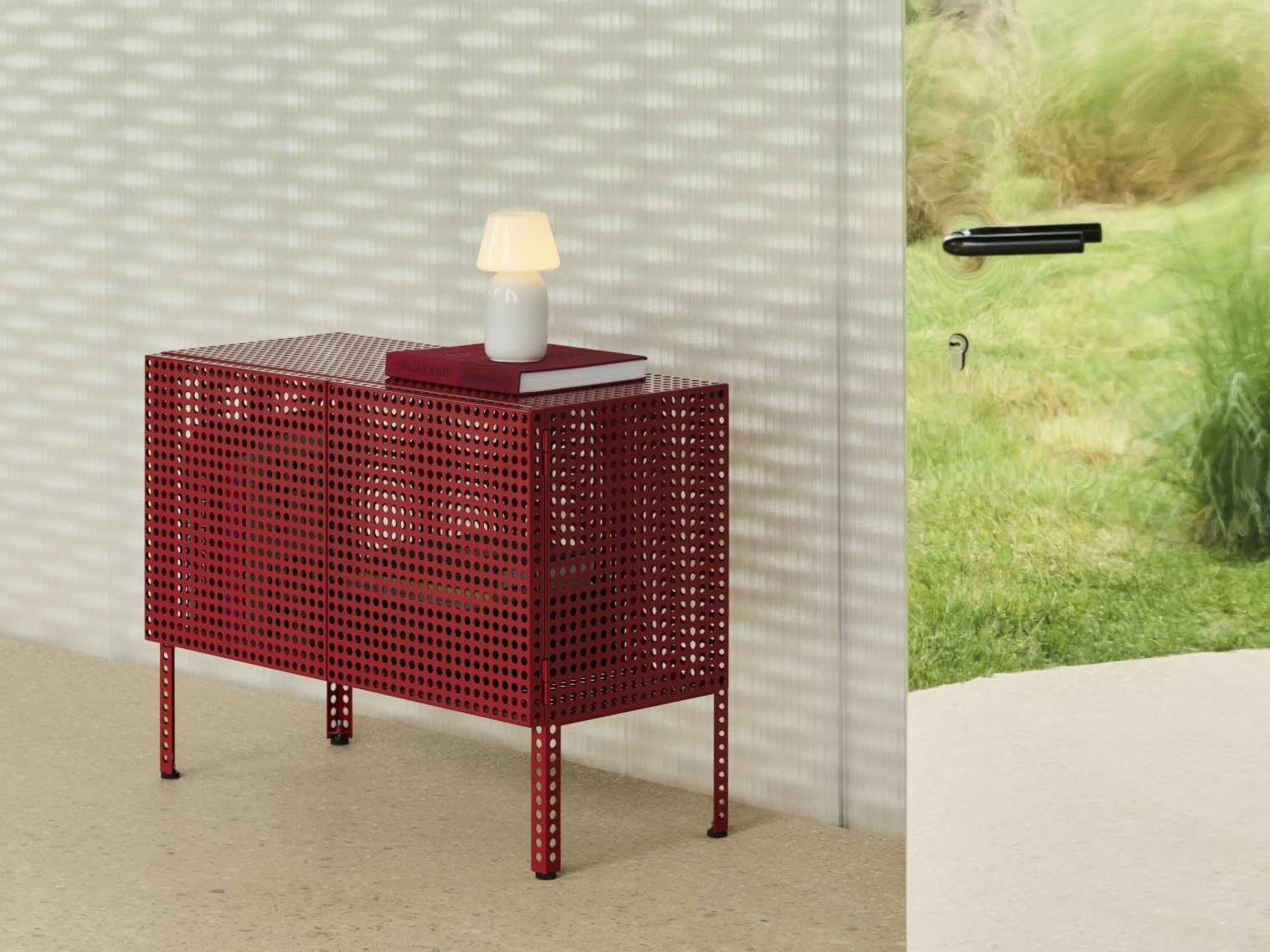 Perforated Cabinet Floor Small Sideboard Hay