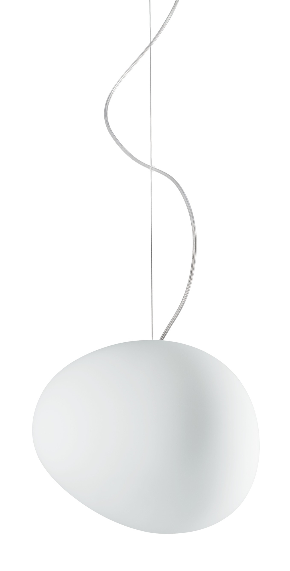 Weiße Gregg Pendelleuchte von Foscarini, modernes Design, Hängelampe für Wohnzimmer und Esszimmer.