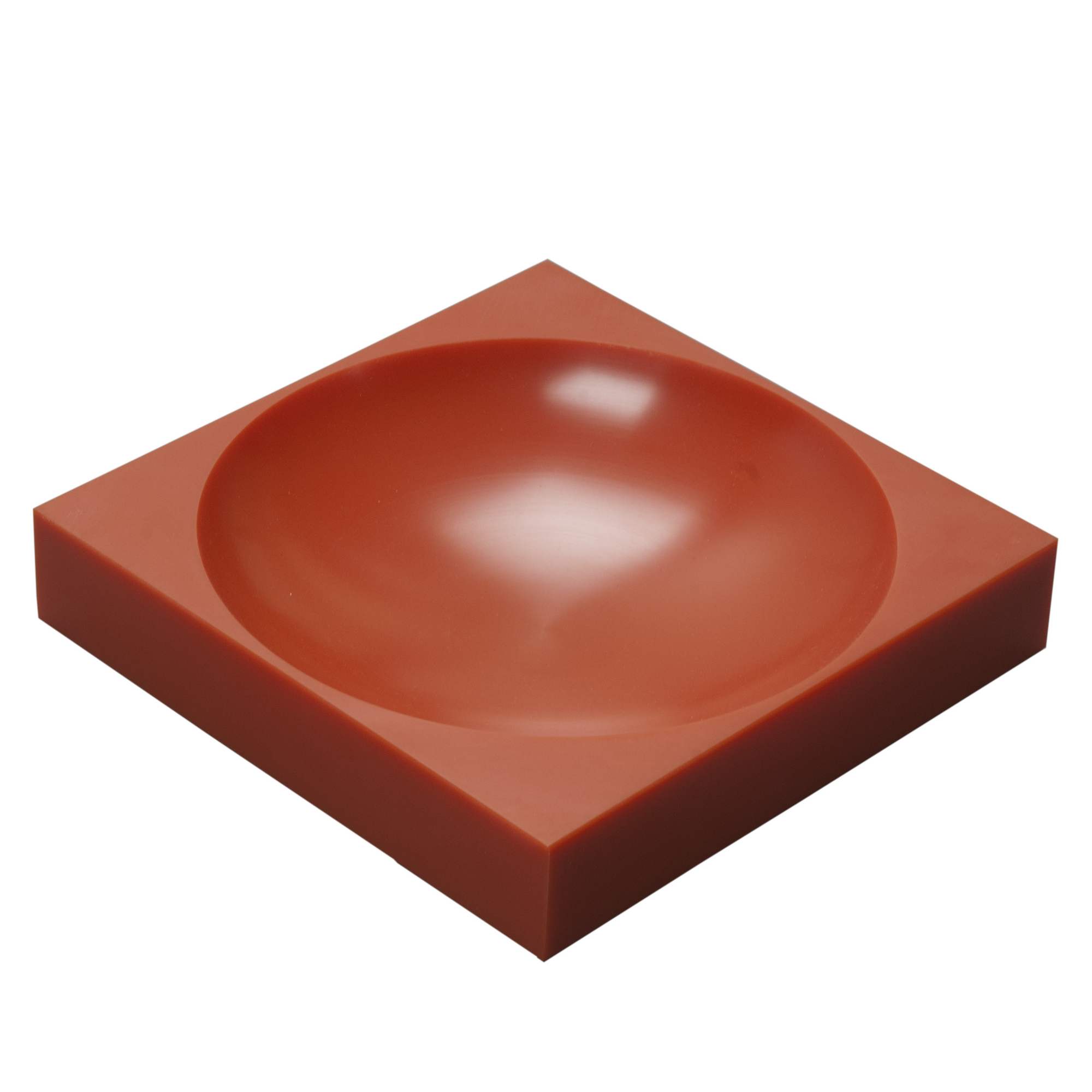 Braune Modul 1 Magnetic Bowl Schale Farmer, quadratisch, mit runder Vertiefung, magnetische Schale für Werkstatt und Hobby.