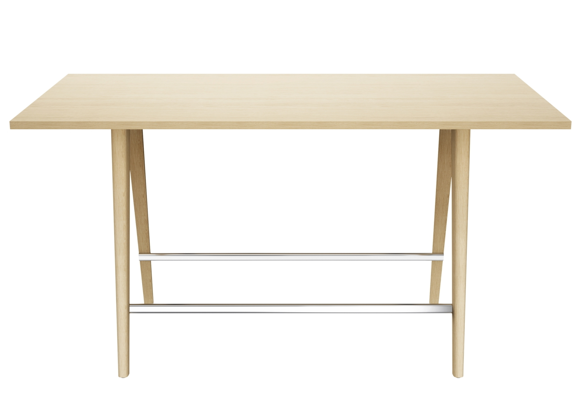 1510 Thonet Stehtisch aus hellem Holz mit quadratischer Tischplatte und Fußstütze.