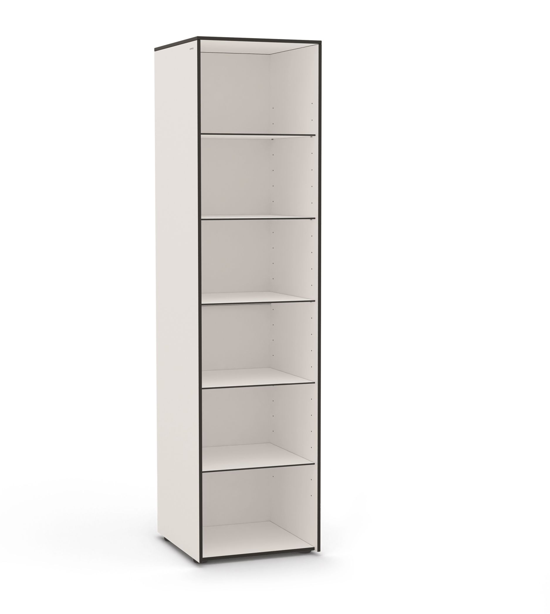 Ordo Gartenschrank 50 Shelf Anthrazit Conmoto: Hoher, schmaler Gartenschrank mit sechs Regalfächern.