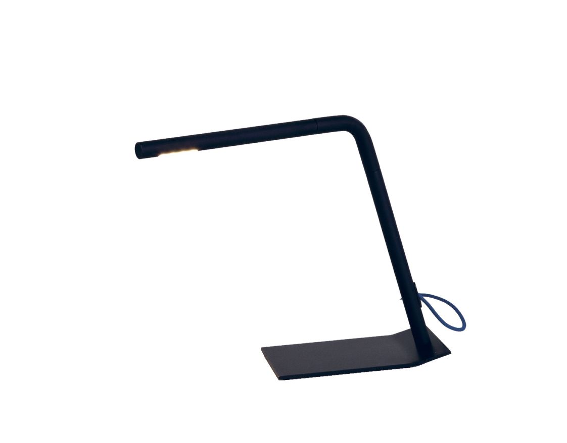 Schwarze Colibrì Tischleuchte von Martinelli Luce, moderne LED Lampe für Schreibtisch und Nachttisch.