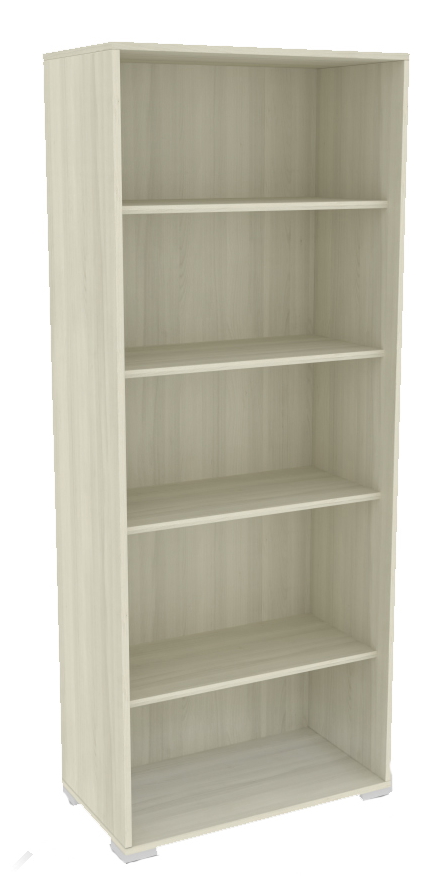 Prisma 2 Regal von Palmberg, 40 cm breit, mit fünf Ablagefächern in Holzoptik.