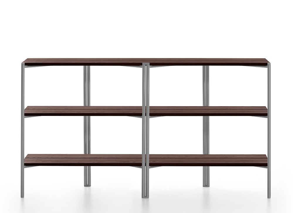Run Shelf Regal Emeco Aluminium/Walnuß