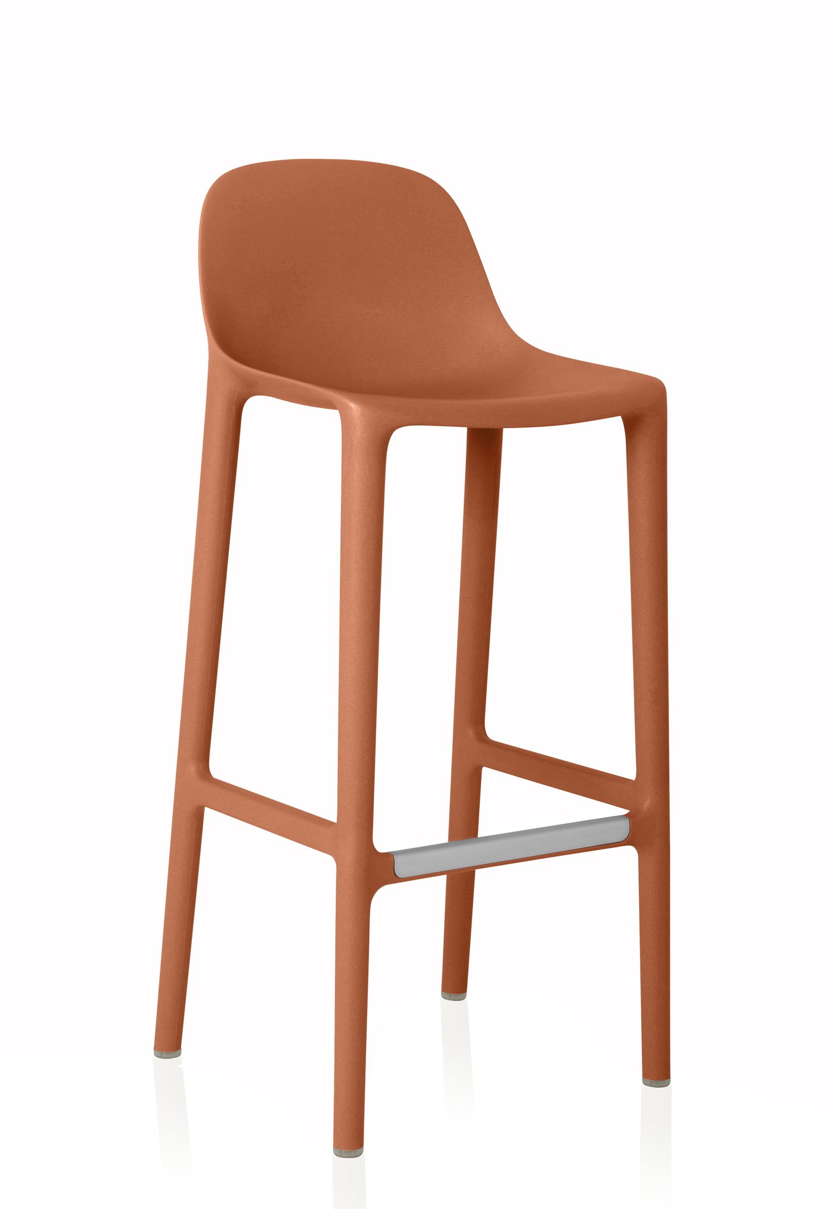 Broom Barstool Barhocker Terracotta Orange Emeco