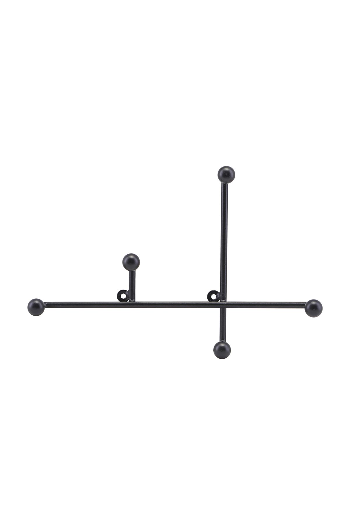 Schwarzer Prea Wandhaken von House Doctor, moderne Garderobe mit Kugeln für Flur und Zimmer.