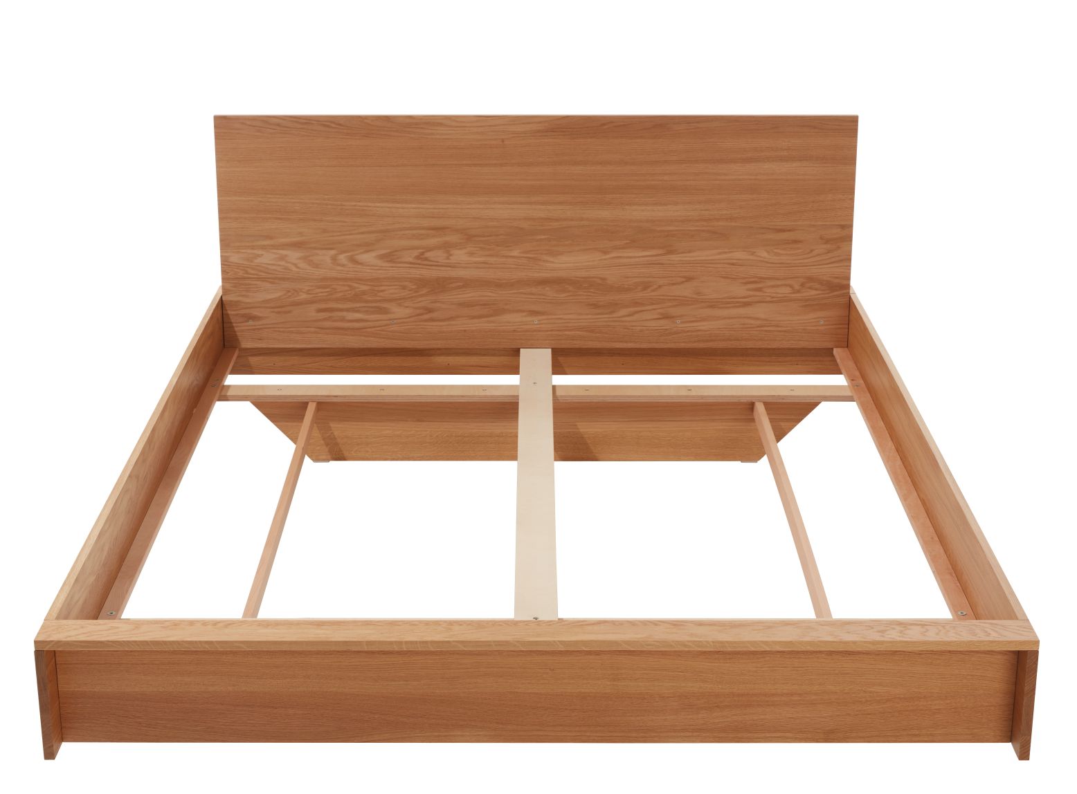 Flai Bett Kopfteil aus Eiche von Müller Möbelwerkstätten, Bettrahmen in Naturholz.