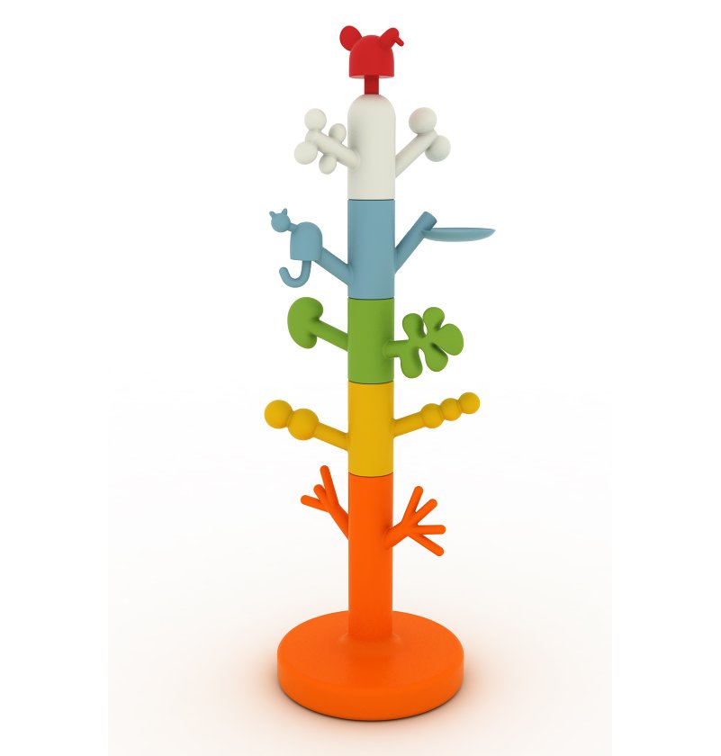 Farbenfroher "Paradise Tree" Kleiderständer von Magis, ideal für Kinderzimmer und Garderobe.