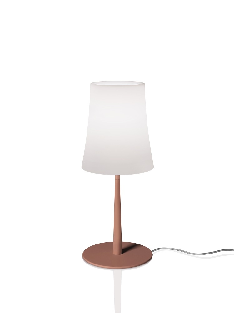 Birdie Easy Tavolo Tischleuchte Foscarini H 43 x Ø 17 cm Ziegelrot