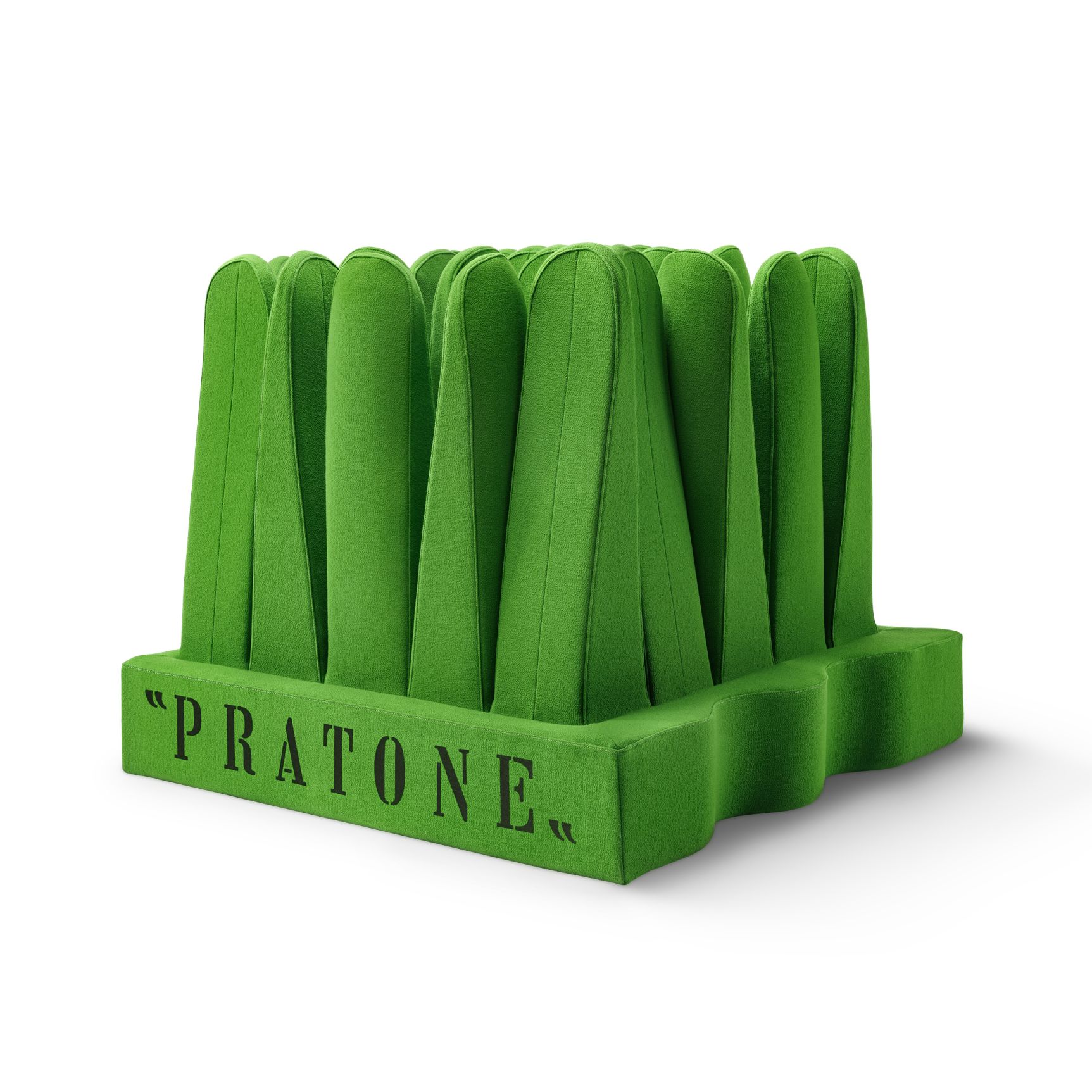 PRATONE® Sitzmöbel: Grünes modulares Sofa, Design-Ikone für Wohnzimmer und Lounges, modernes Möbelstück.