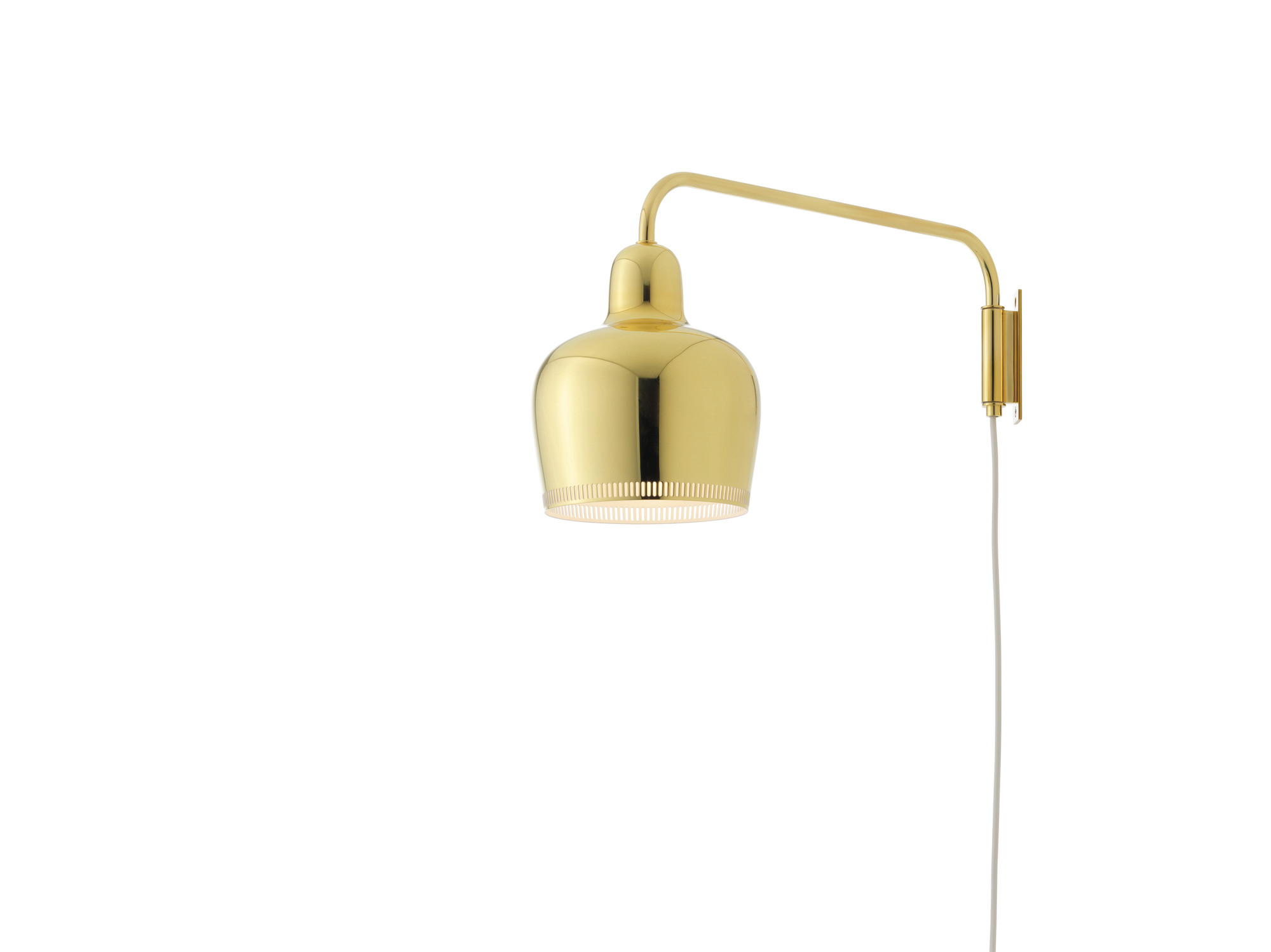 A330S Golden Bell Wandleuchte von Artek aus Messing, moderne Innenbeleuchtung für Wandmontage.