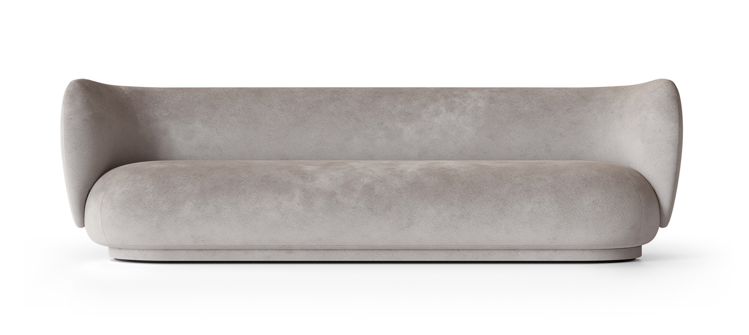 Rico Sofa von Ferm Living, 4-Sitzer in Faded Velvet Concrete, modernes Design.